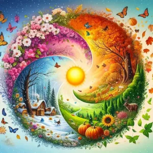 5D Diamond Painting Kit – Four Seasons Circle of Life