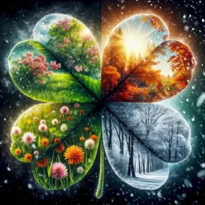 5D Diamond Painting Kit – Four Seasons Lucky Clover